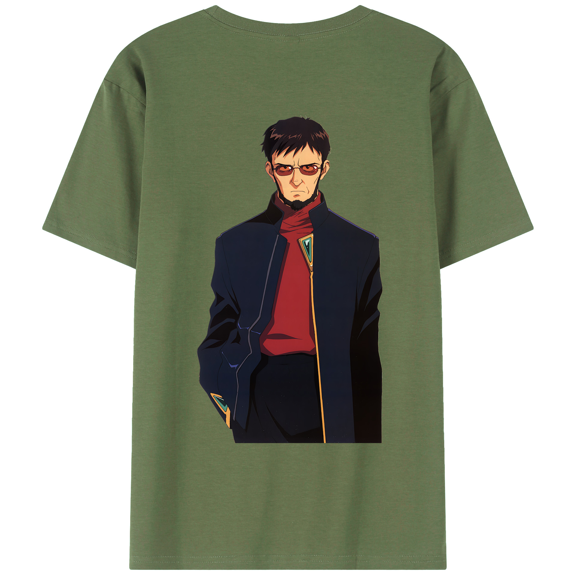 （画像用） EVA 新世紀エヴァンゲリオン 綿100％ メンズ半袖Tシャツ（バックプリント） 通気性